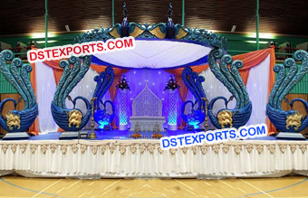 Peacock Theme Wedding Mandap Decors