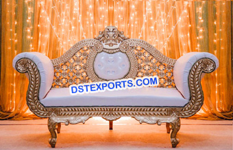 Elegant Carved Wedding Sofa For Wedding