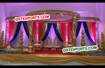 Fiber Gold Jali Mandap Set