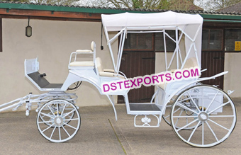 White English Victoria Horse Carriage