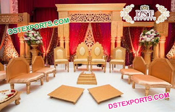Royal Hindu Wedding Mandap Chairs Set