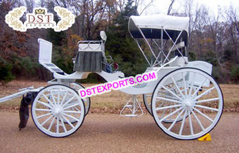 Beautiful White Two Seater Carriage