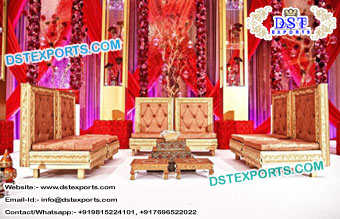 Hindu Wedding Mandap Low Chairs Set