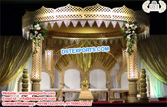 Wedding Lighted Crystal Mandap Manufacture