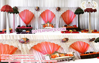 Latest Wedding Stage Backdrop For Mehndi Function