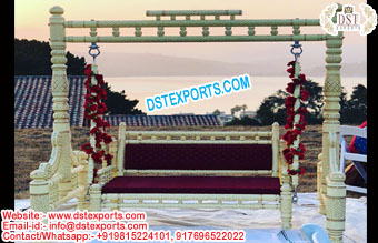 Gujarati Mehndi Theme Wedding Sankheda Swing