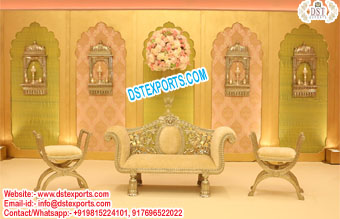 Designer Wedding Love Seater & Backless Chairs