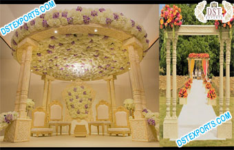 Royal Wedding Double Pole Fiber Mandap