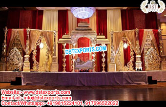 Traditional South Asian Wedding Stage Decor