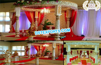 Elegant Fiber Crystal Wedding Mandap