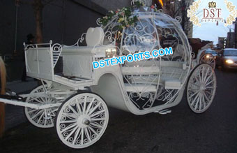 Beautiful White Cinderella Horse Carriage Sydney