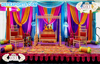 Asian Wedding Mehndi Sangeet Swing Decoration