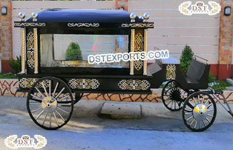 Latest Horse Drawn Funeral Glass Coach