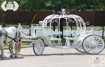 Royalty White Pumpkin Horse Drawn Carriage