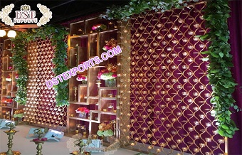 Classical Metal Candle Wall For Wedding Stage