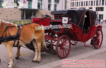 Antique Victorian Openable Double Hood Carriage