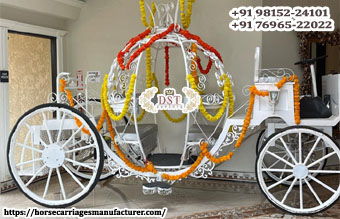 Decorated Cinderella Chariot for Western Wedding