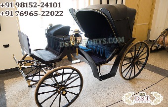 Mini Black Horse Drawn Phaeton Carriage