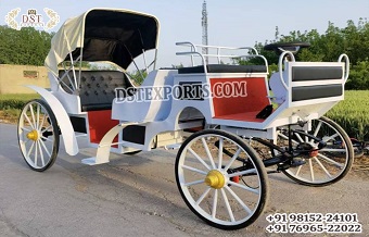 Classic Design White Horse Drawn Carriage